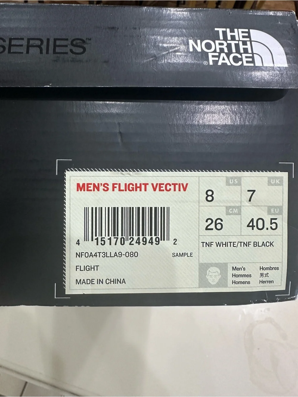 The North Face Men's Flight Vectiv Shoe Box - TNF White / TNF Black